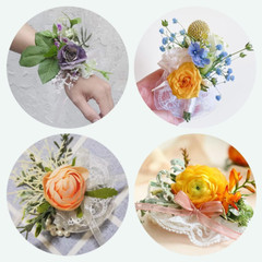Pack of 10 Elastic Pearl Wrist Corsage Bands Wristlets DIY Wrist Corsages Access