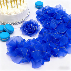 Luxury Forever Flower Supplies: 100 Pre-Formed Chiffon Petals with Shimmering Go