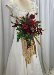 Steampunk and Style Faux Silk Bridal Bouquet
