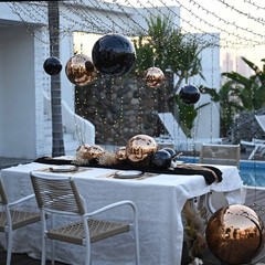 Yescom 8PCS Disco Ball 7″/12″/16″/20″/24″ for 70s 80s Party Events Wedding Black