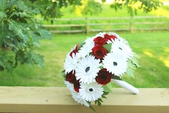 Deluxe Rose and Gerbera Daisy Wedding Bouquet – Paper Flower Bouquet, Roses
