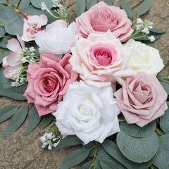 ponatia Artificial Wedding Arch Flowers (Pack of 2), Dusty Rose Wedding Flowe…