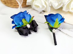 Corsage and Boutonniere Set for Bride Groom Bridesmaids Groomsmen Wedding Homeco