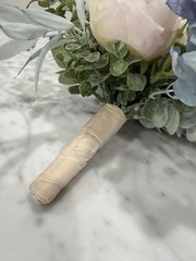 Dusty Blue, Blush Pink and White Wedding Bouquets | Bridal & Bridesmaid Bouquets