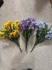 Floral Freesia Bush 21 Inch Satin Flowers Spring/Summer Florals LOT OF 6 NEW