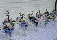 Large Lot Wedding Florals 15 Centerpieces 2 Bouquets Arch Decorations