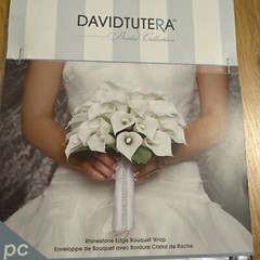 David Tutera Applique Rhinestone Bouquet Flower Wrap 1 Piece Wedding Bridal, NEW