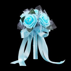 Hand Bunch Bridal Holding Flower Artificial Rose Silk Bouquet Bridesmaid Decor