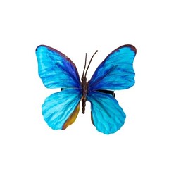 -Decorative Butterfly Clips, 3Drtificial Silk Butterflies, Multicolor, Small A