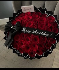 25 Fresh Red Rose Bouquet Customizable Next Business Day Shipping