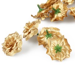 50PCS Golden Artificial Flower Golden Paper Flower Fake Flower for Home Party