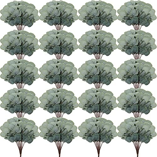 Pieces Artificial Eucalyptus Leaves for Wedding Eucalyptus Leaves Stems 120