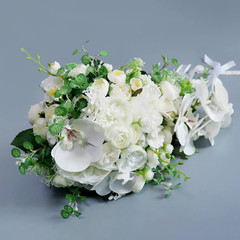 Elegant White Phalaenopsis Bridal Bouquet for Weddings and Anniversaries