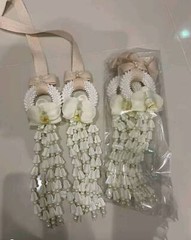 Pair Garland Hanging Artificial Orchid Wedding Ceremony Groom Bride Decor White