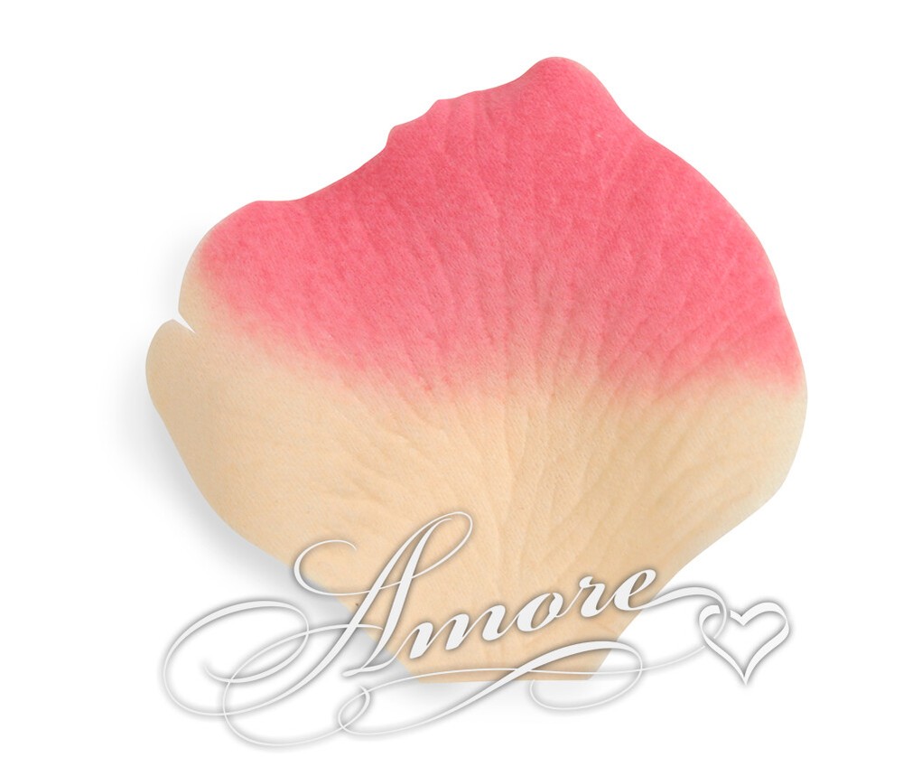 1000 Wedding Silk Rose Petals Dreamland (Butter and Fuchsia), Petals & Garlands,