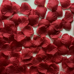 1000 PCS Burgundy Fake Rose Petals for Valentine‘S Day,Romantic Night, Artificia