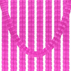 9.8ft Four-Leaf Garland, 9 Pack Tissue Paper Hanging Flower, Fuchsia
