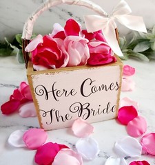 Hot Pink Rose Petals Barbiecore Wedding Decor Will You Marry Me Petal Patrol Box
