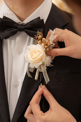 Boutonniere for Men, Groom and Best Man Boutonniere for Wedding Ceremony Anniver