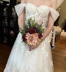 BRIDAL BOUQUETS SET OF 8! Bride Bridesmaids Artificial Wedding Flowers