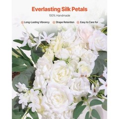 Artificial Wedding Arch Flowers Kit White Wedding Arch Flowers with Drapes