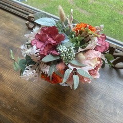 Bridal Wedding Bouquet Budget Friendly Beautiful Faux Flowers White Pink Orange