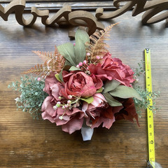 Bridal Wedding Bouquet Lovely Budget Handmade Faux Florals Dusty Rose Green
