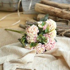 1pc Artificial Wedding Whitepink Hydrangea Flowers Bouquet Party Home Decor Gift