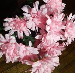 Chrysanthemum Bush Mums Silk Artificial Fake Flowers Bouquet Centerpiece Pink