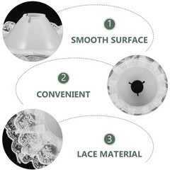 2Pcs Bridal Lace Bouquet Collars Wedding Flower Handle Reusable DIY White Floral