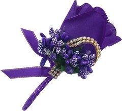 Wrist Corsage Boutonniere Set 6 Pack, Artificial Rose Bridesmaid Corsage and …