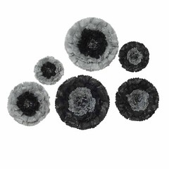 6 pack 7″ 9″ 11″ Charcoal Grey Tissue Paper Carnation Flowers Sale Home Backdrop