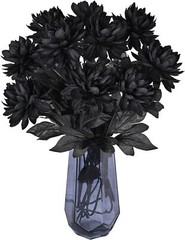 Dahlia Artificial Flowers Black Flowers 10 Pack Faux 10 PCS Black Dahlia