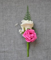 Wedding corsage, wedding buttonhole for guests groom, groomsmen. Variety of colo