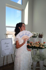 White Lace Bride to Be Folding Fan | Bridal Something Blue, Wedding Accessory, B