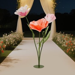 Giant Artificial Flowers, Large Artificial Flowers with Stems and Base