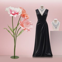 Giant Artificial Flowers, Large Artificial Flowers with Stems and Base
