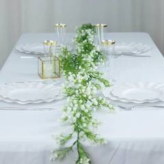 6 ft WHITE GREEN Silk Baby Breath Artificial Flower GARLAND Party Decorations