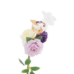 10 PCS Modern Wedding Chair Decorations, Wedding Aisle Floral Artificial Flowers