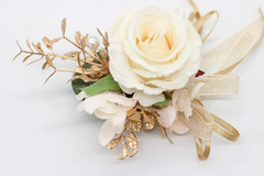 Corsage and Boutonniere Set, Handmade Artificial Peony Rose Wrist Corsage Wristl