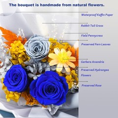 lovenfold Flowers for Delivery Prime,Preserved Bouquets,Blue BLUE