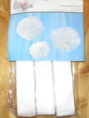 His & Hers 2-16″ 1-12″ Tissue Pom Poms Bridal Accessories White NIP