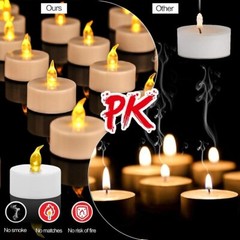 2000Pcs Artificial Rose Petals + 24 LED Candles Romantic Night Propose Set USA