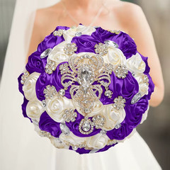 I Purple Wedding Bouquet Bride Bridesmaid Floral Bouquet Decoration