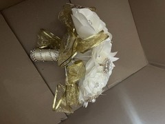 1pc Gold Color Brooch Marriage Rhinestone Bridal Bridesmaid Bouquets Decor