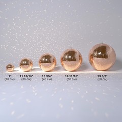 AplusChoice 8PCS Disco Ball Set 7″/12″/16″/20″/24″ Party Wedding Rose Gold