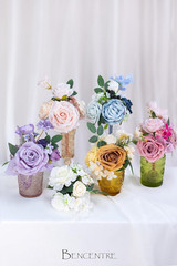 Vibrant Set of 6 Mini Bridesmaid Bouquets – Pre-Made Artificial Flowers