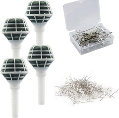 Handheld Wedding Flower Bouquet Holders – Set of 4 with 100 Pins Included