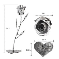 AevrBlos Iron 6 Year for Her, Metal Rose – 6th/11th Anniversary Gift