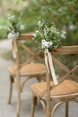 Ling’s Moment 8 White Aisle Pew Artificial Flowers Arrangements Babysbreath f…